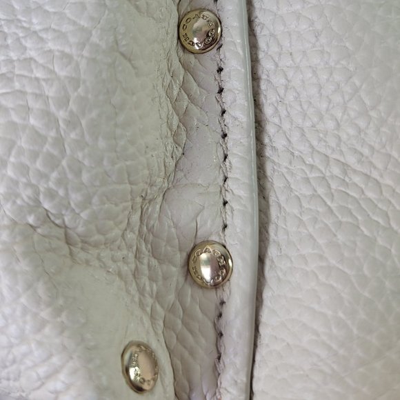 Coach Mini Turnlock Backpack White Leather With Colorblock Edge - Picture 11 of 13